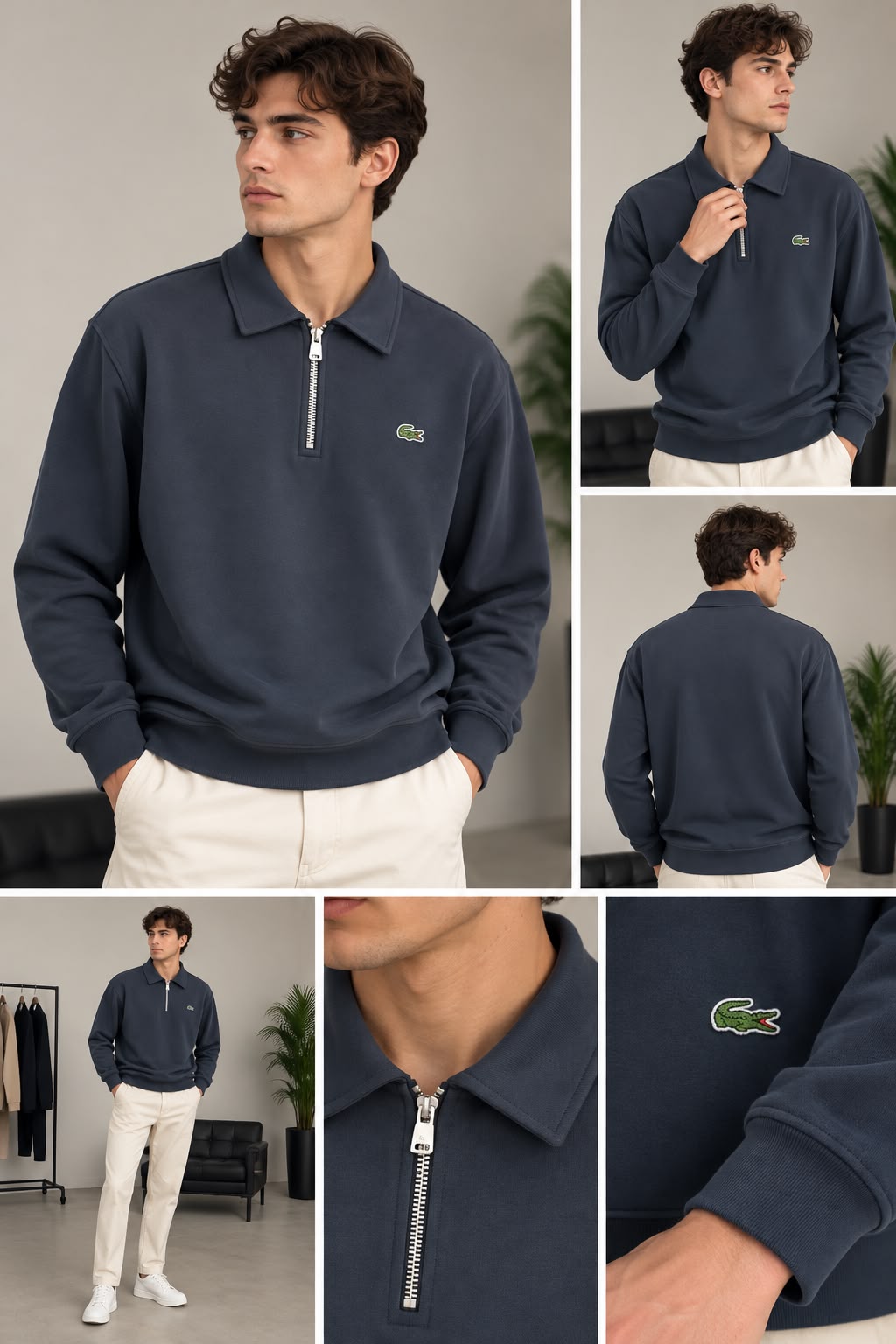 LAC0STE Half Zipper